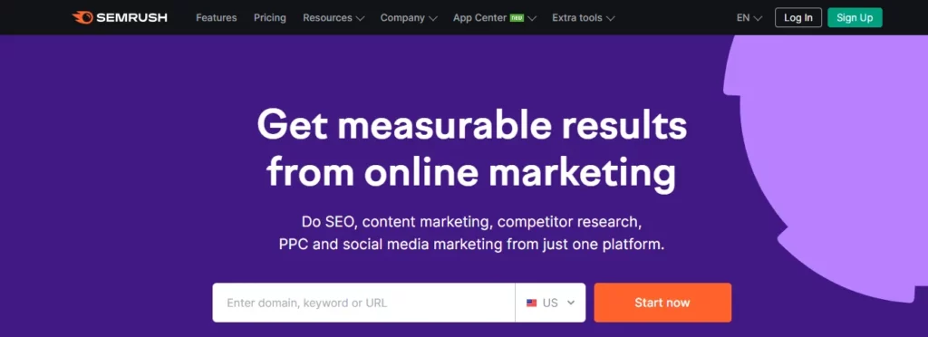 online content marketing platform: Semrush