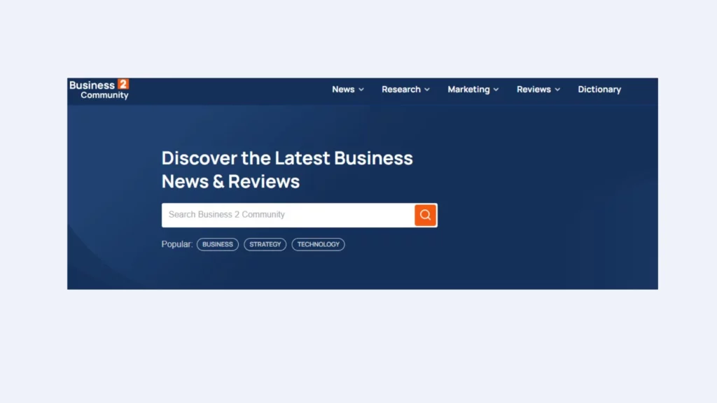 publish guest posts at Business2community