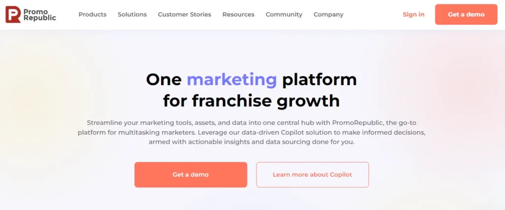 PromoRepublic content marketing platform that provides actionable content insights