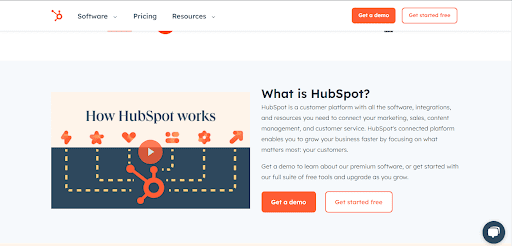 hubspot website content writing example