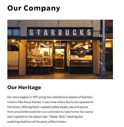 starbucks company profile example