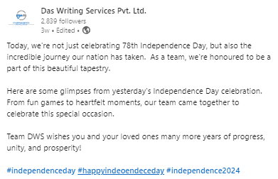 DWS Independence Day Post
