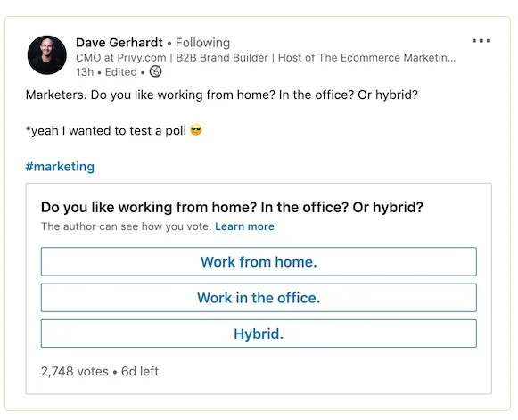 social media polls