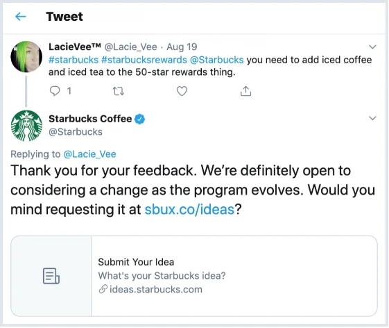 feedback form for social media
